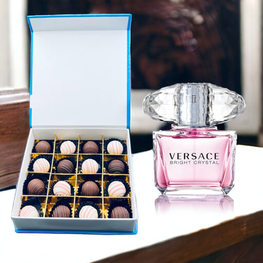 Versace Bright Crystal, Assorted Truffle Chocolate Box, 16pcs